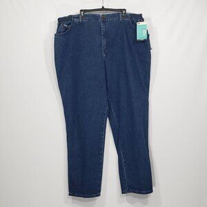 NWT  Lee  Relaxed Fit  Tapered Leg Jeans  Plus Size 28W Long